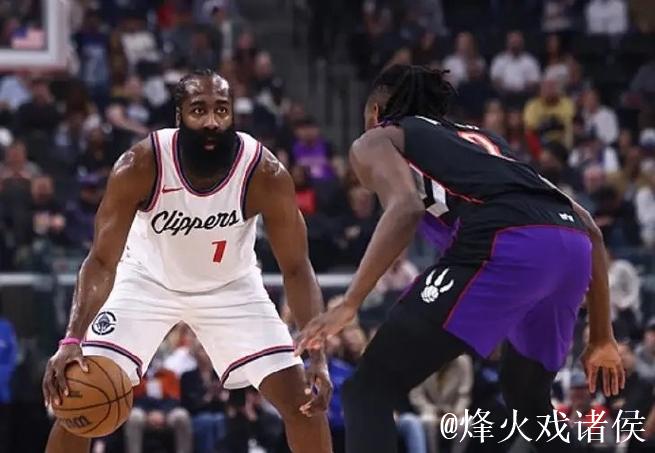 哈登24+12助快船险胜猛龙豪取4连胜 公牛逆转击败老鹰